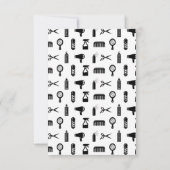 Friseur-Muster CUSTOM FARBE Dankeskarte (Rückseite)