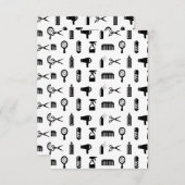 Friseur-Muster CUSTOM FARBE Dankeskarte (Vorne/Hinten)