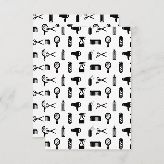 Friseur-Muster CUSTOM FARBE Dankeskarte (Vorne/Hinten)