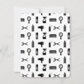 Friseur-Muster CUSTOM FARBE Einladung (Vorderseite)