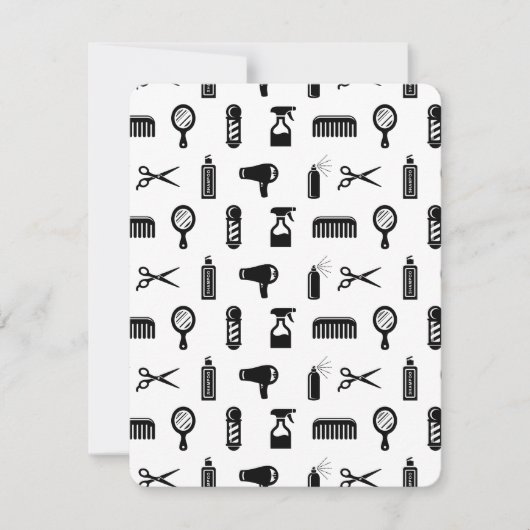 Friseur-Muster CUSTOM FARBE Einladung (Vorderseite)