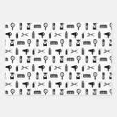 Friseur-Muster CUSTOM FARBE Geschenkpapier Set (Vorderseite)