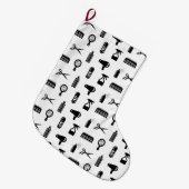 Friseur-Muster CUSTOM FARBE Großer Weihnachtsstrumpf (Vorderansicht (hängend))