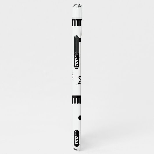 Friseur-Muster CUSTOM FARBE iPhone Hülle (Rechte Seite)