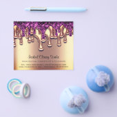 Friseur Nail Stylist Gold Confetti Tropfen Flyer (Einzeln)