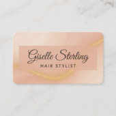 Friseur Neutral Beige QR Code Visitenkarte (Vorderseite)
