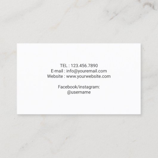 Friseur Niedlich Pink Fair Stylish Visitenkarte (Rückseite)