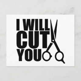 Friseur oder Friseur - Liste der Marketing Postkar Postkarte