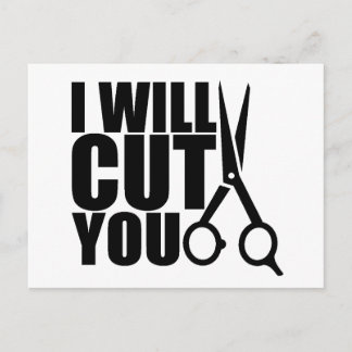 Friseur oder Friseur - Liste der Marketing Postkar Postkarte