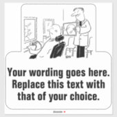 Friseur- oder Herrenfriseur Aufkleber (Blatt)