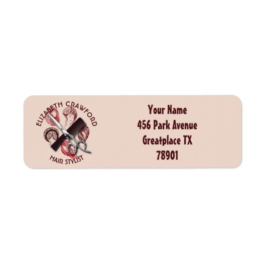 Friseur oder Schönheitssalon mit Namen (Vorne)