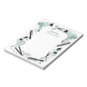 Friseur Personalized Minze Sterne & Glitzer Notizblock (Rotiert)