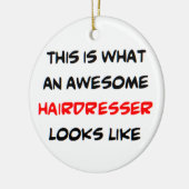 Friseur, phantastisch keramik ornament (Links)