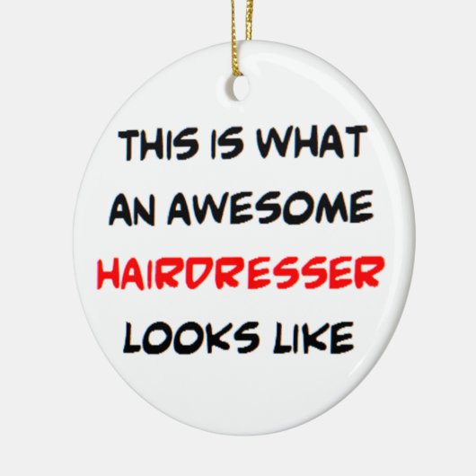 Friseur, phantastisch keramik ornament (Links)