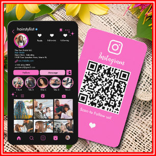 Friseur Pink Instagram [LANGE BIO] Visitenkarte