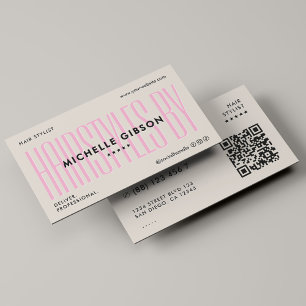 Friseur Pink Sand Minimal Beauty Professional Visitenkarte