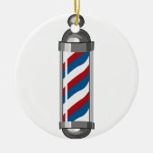 Friseur Pole Keramik Ornament (Vorne)