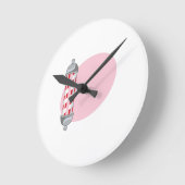 Friseur Pole Runde Wanduhr (Winkel)