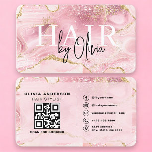 Friseur QR Code Agat Marmor Visitenkarte