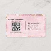 Friseur QR-Code Agate Modern Visitenkarte (Rückseite)