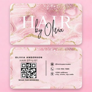 Friseur QR-Code Agate Modern Visitenkarte
