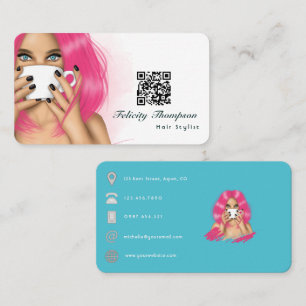 Friseur-QR-Code Visitenkarte