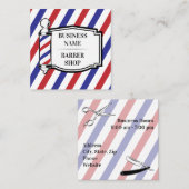 Friseur Quadratische Visitenkarte (Vorne/Hinten)