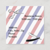 Friseur Quadratische Visitenkarte (Rückseite)