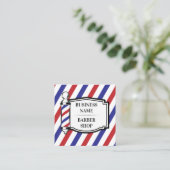 Friseur Quadratische Visitenkarte (Stehend Vorderseite)