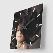 Friseur Quadratische Wanduhr (Winkel)