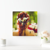 Friseur Quadratische Wanduhr (Zuhause)