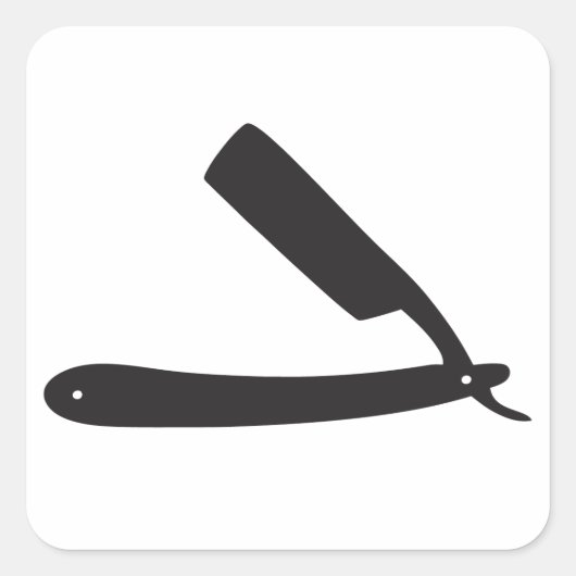 Friseur Quadratischer Aufkleber (Vorderseite)