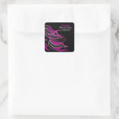 Friseur Quadratischer Aufkleber (Tasche)