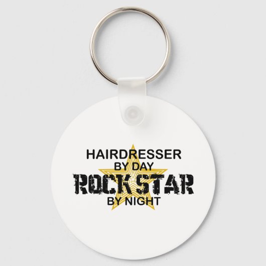 Friseur Rock Star by Night Schlüsselanhänger (Vorderseite)