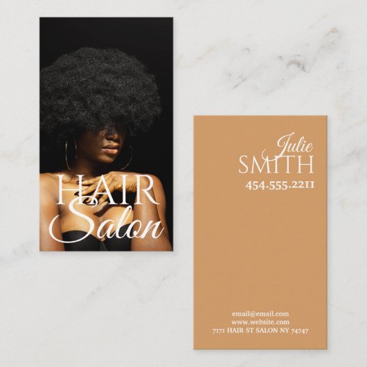 Friseur Salon Beauty Salon Business Card Visitenkarte (Vorne/Hinten)