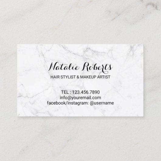 Friseur Salon Blow Dry Bar Modern Marbella Loyalit Treuekarte (Rückseite)