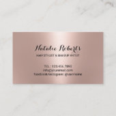 Friseur Salon Blow Dry Bar Moderne Rose Treuekarte (Rückseite)