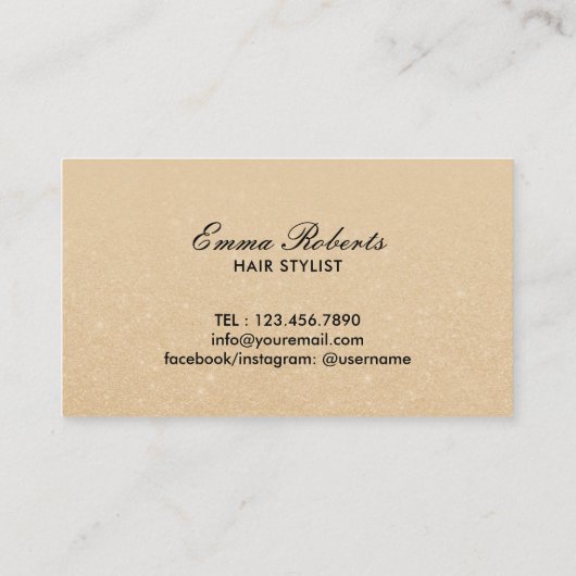 Friseur Salon Blow Dry Bar Moderne Treppe Treuekarte (Rückseite)