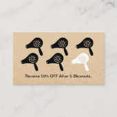 Friseur Salon Blow Dry Bar Moderne Treppe Treuekarte (Vorderseite)