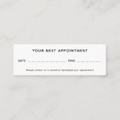 Friseur-Salon Fügen Sie Ihre Logo-Ernennung hinzu Mini Visitenkarte (Vorderseite)