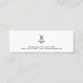 Friseur-Salon Fügen Sie Ihre Logo-Ernennung hinzu Mini Visitenkarte (Rückseite)