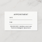 Friseur Salon Goldschere Moderne Striptease Ernenn Terminkarte (Rückseite)