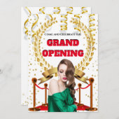 Friseur Salon Grand Eröffnung VIP roter Teppich Einladung (Vorne/Hinten)