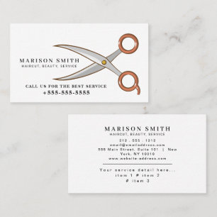 Friseur-Salon Hairstylist Professioneller Barbier Visitenkarte