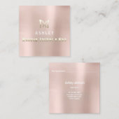Friseur-Salon Makeup Lashes Quadratische Visitenkarte (Vorne/Hinten)