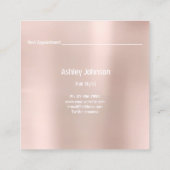 Friseur-Salon Makeup Lashes Quadratische Visitenkarte (Rückseite)