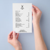 Friseur-Salon Menü "Add Your Logo Service"-Menü Pr (Handgriff)