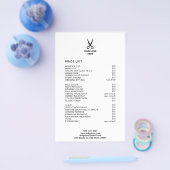 Friseur-Salon Menü "Add Your Logo Service"-Menü Pr (Einzeln)