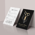 Friseur Salon Modernes Schwarzes & Gold Haar Termi Terminkarte<br><div class="desc">Hair Salon Moderne Black & Gold Hair Stylist Terminkarten.</div>
