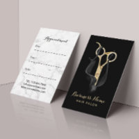 Friseur Salon Modernes Schwarzes & Gold Haar Termi